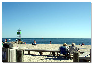 Relaxing at Bass River beach