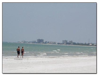 Taking a stroll on the beach