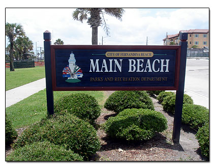 Fernandino Beach sign