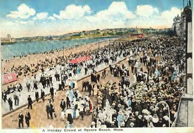 A Holiday Crowd at Revere Beach, Mass