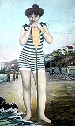 1910 old swimsuit postcard